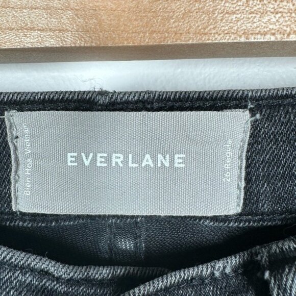 Everlane Washed Black Slim Straight Leg Jeans Size 26 - Picture 5 of 9